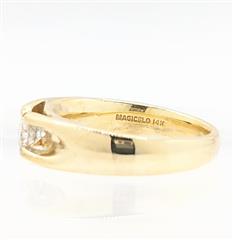 MagicGlo 14K Solid Yellow Gold 8.67g .50 CT Diamond Solitaire Ring Size-9.25